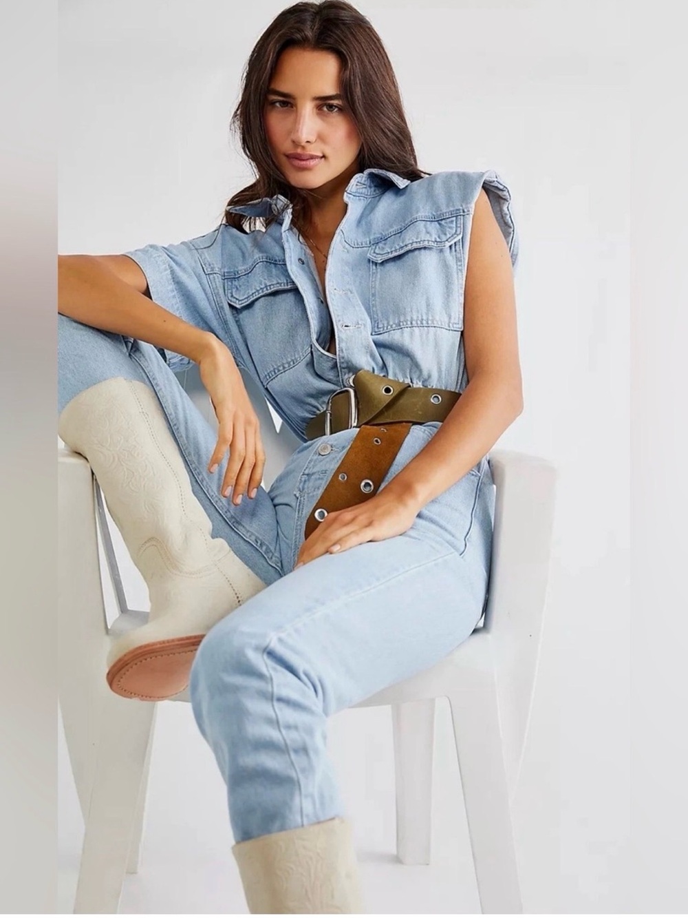 We The Free Marci Denim Jumpsuit - Free People